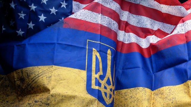 Flaggen USA, Ukraine