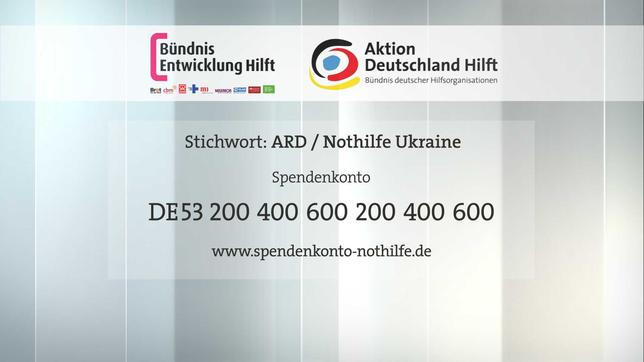 Bild: WDR Spendentafel Ukraine