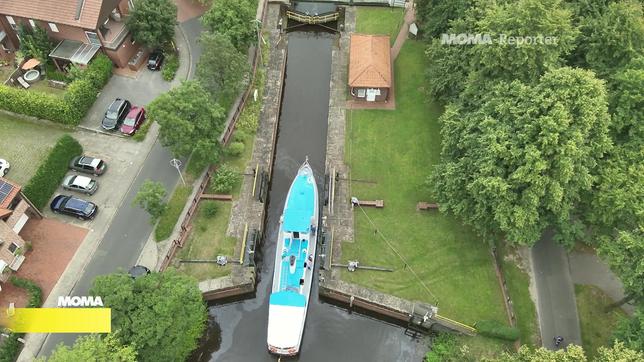 Schleuse in der Ems