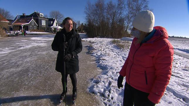 MOMA-Reporterin Gudrun Engel unterwegs auf dem Eis