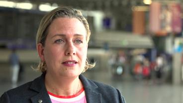 Mandy Lüdemann, Vorständin der Flugbegleitergewerkschaft UFO