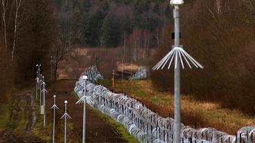 Grenzzaun zwischen Litauen und Weißrussland.