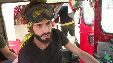 Ein Tuk-Tuk-Fahrer in Bagdad