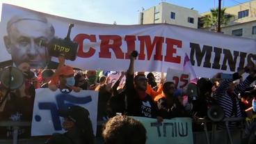 Demonstration gegen Netanjahu.