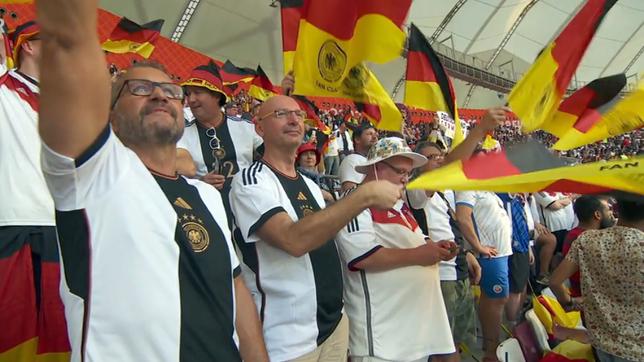Deutsche Fans auf der Tribüne in Katar