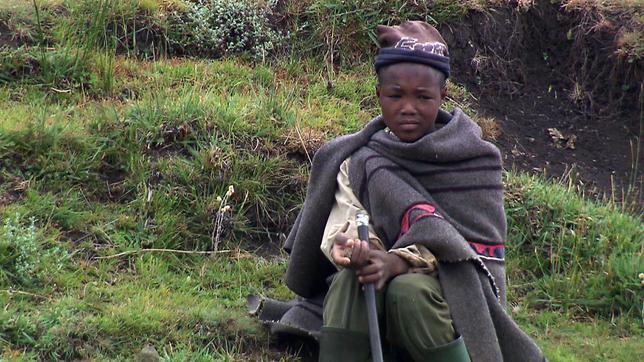 Ein Hirtenjunge in Lesotho 