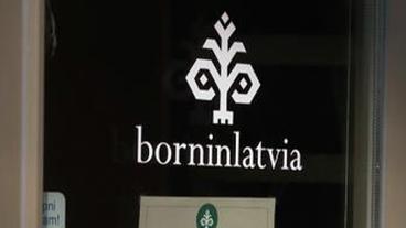 Schild mit der Aufschrift "Borninlatvia"