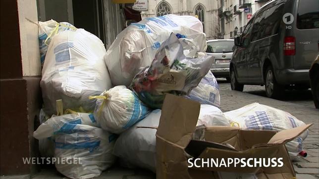 Müllsäcke in Belgien