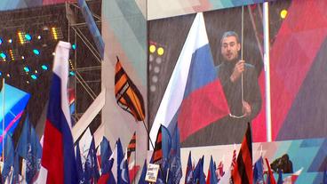 Bild: NDR Fahnen auf der Demonstration "Russland in meinem Herzen"