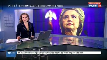 Moskau: Die meisten Medien sehen Hillary Clinton als Favouritin der US-Wahl vorne.