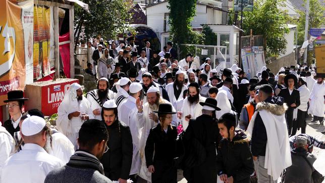 Hasidische Pilger im ukrainischen Uman am 7. September 2021
