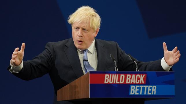 Premierminister Boris Johnson beim Parteitag der Konservativen