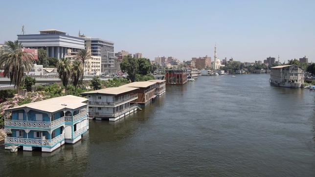Hausboote am Nil