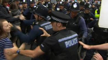Bild: Foto: BR Handgemenge mit der Polizei