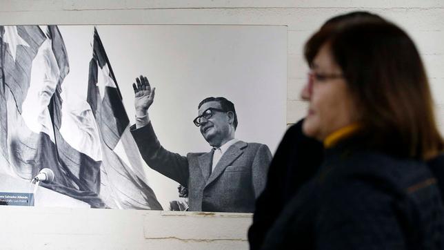 Fotografie von Salvador Allende in Gedenkstätte