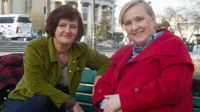 Annette Dittert (l) mit der polnischen Europaabgeordnete Roza Thun.