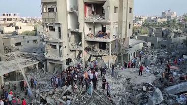 Zerstörtes Haus in Gaza 