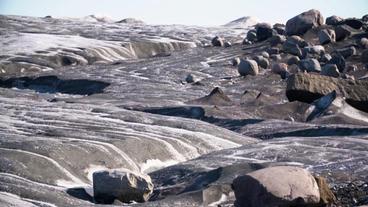 Gletscher mit Gletscherschlamm