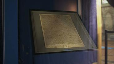 Urkunde der Magna Charta in der Kathedrale von Salisbury