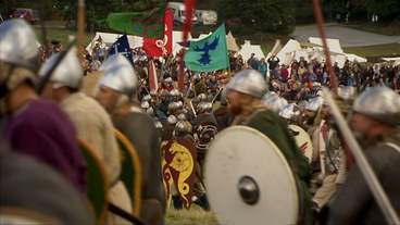 Schlacht bei Hastings von 1066 wird nachgestellt. 