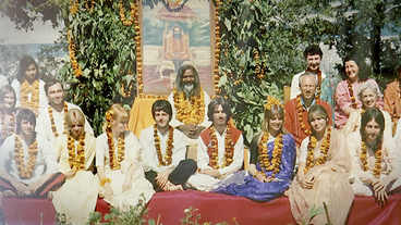 Foto der Beatles im Ashram