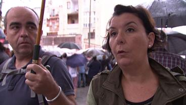 Irene Martin auf der Straße in Barcelona