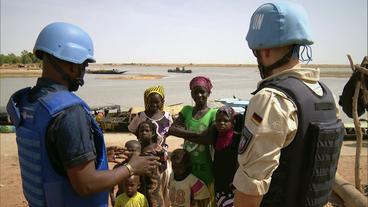 UN-Blauhelmsoldaten wollen die Menschen schützen.