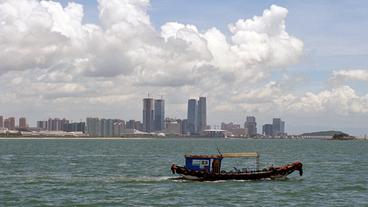 Bild: Das Erste Blick auf das Meer zwischen dem chinesischen Xiamen und dem taiwanesischen Kinmen.