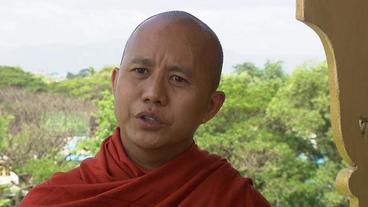 Mönch U Wira Thu hetzt gegen die muslimische Minderheit.