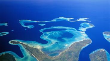 Luftaufnahme der salomonischen Inseln.