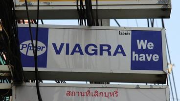 Viagra-Werbeschild in Thailand.