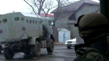Kämpfe in einem Dorf in Dagestan.