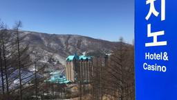 Das Kasino und Hotel "Kangwonland" im Nordosten Südkoreas. 7000 Menschen können hier gleichzeitig spielen.