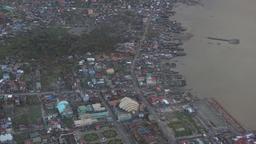 Luftaufnahme der Hafenstadt Ormoc auf der Insel Leyte. 