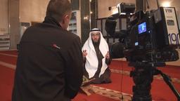 Das ARD-Team im Gespräch mit Scheich Mohammed