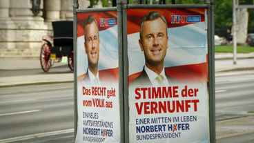 Wahlplakat der FPÖ mit Präsidentschaftskandidat Norbert Hofer