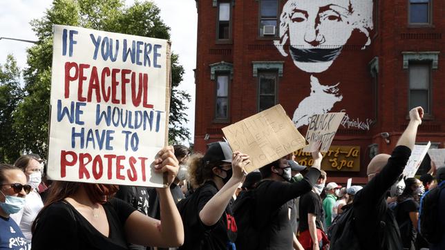 Nach dem Tod von George Floyd - Proteste in Washington