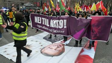 Demonstration von Kurden in Schweden