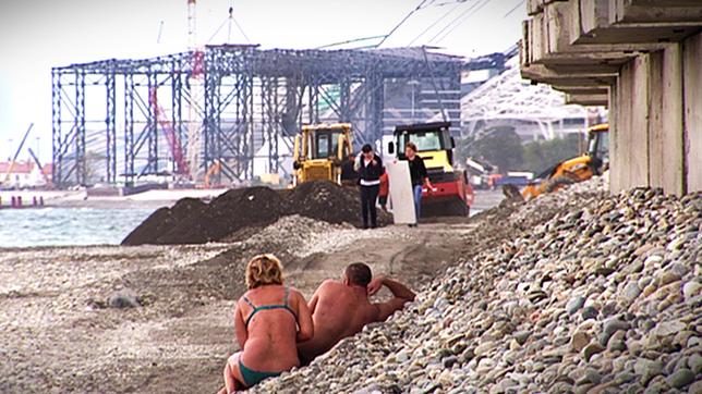 Baustelle am Strand