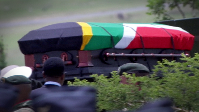 Bild: SWR Sarg von Nelson Mandela