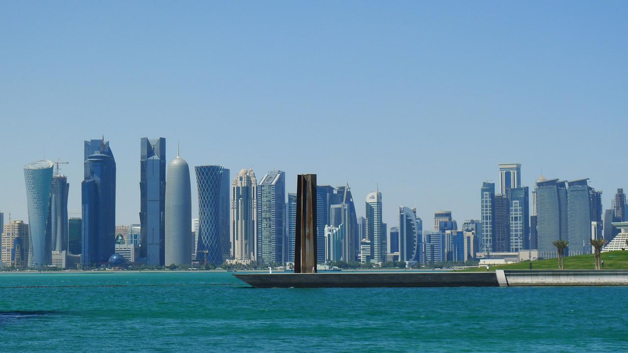 Blick auf den Finacial District von Doha/Katar
