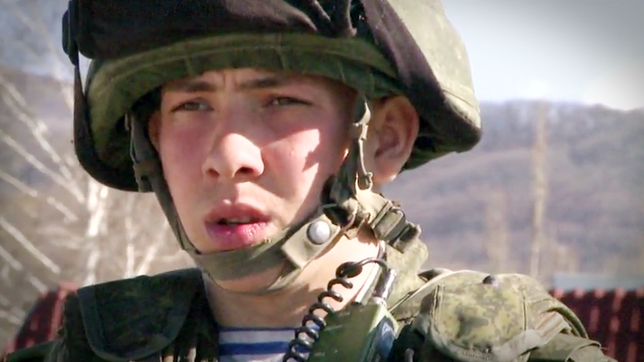 Junger russischer Soldat