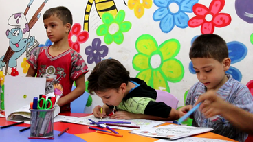 Bild: SWR Kinder in unterirdischem Waisenhaus in Aleppo.