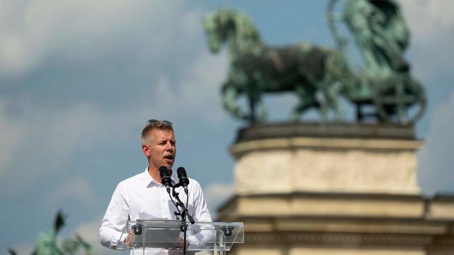 Peter Magyar hält Rede 