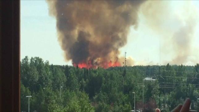 Waldbrand, Flammen und Rauch