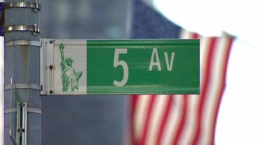 Strassenschild in New York: 5th Avenue