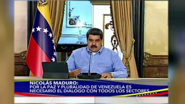 Nicolas Maduro bei Rede im Fernsehen