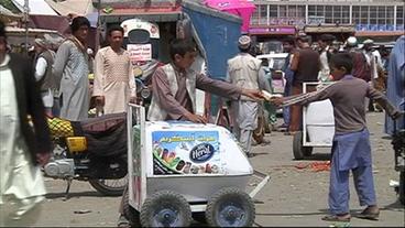 Hamid mit seinem Eiswagen