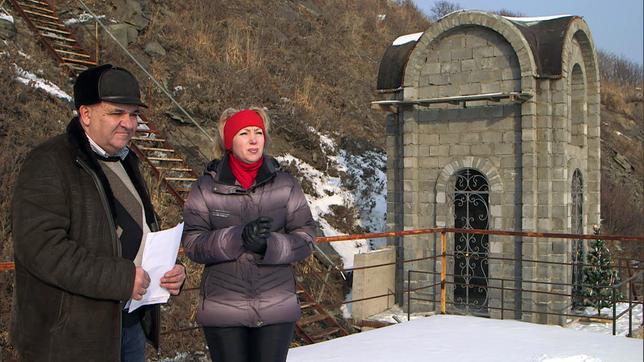 Das Ehepaar Zhanna Schtanenkowa und Viktor Schtanenkow