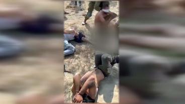 Bild: SWR Handyvideo: Festgenommene Arbeiter aus Gaza